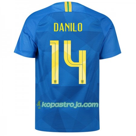 Billiga Fotbollströjor Brasilien Danilo 14 VM 2018 Borta tröja